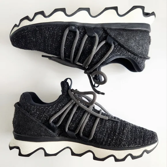 Sorel Kinetic Lace Sneakers, Cool Modern Streetwear, Black & White Size 7.5 - Picture 8 of 16